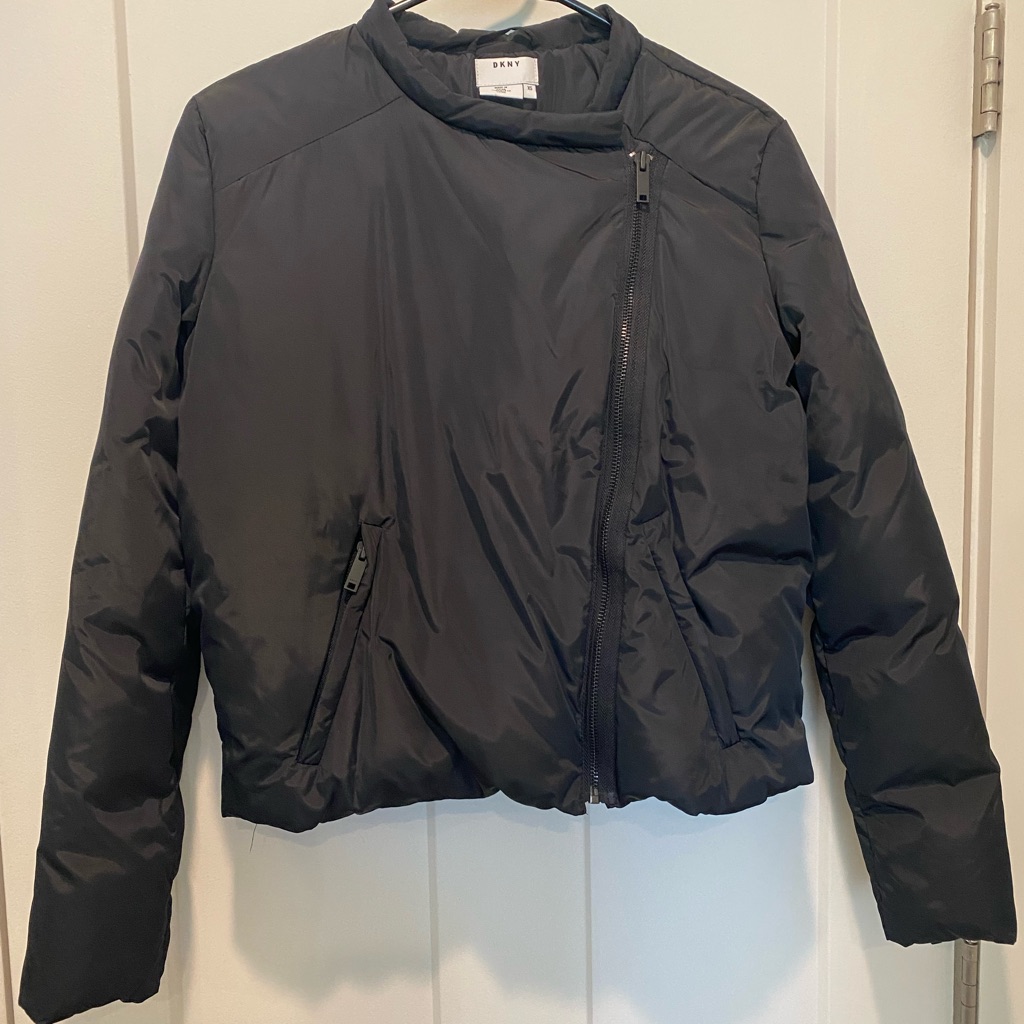Nwot Dkny Black Cropped Puffer Jacket